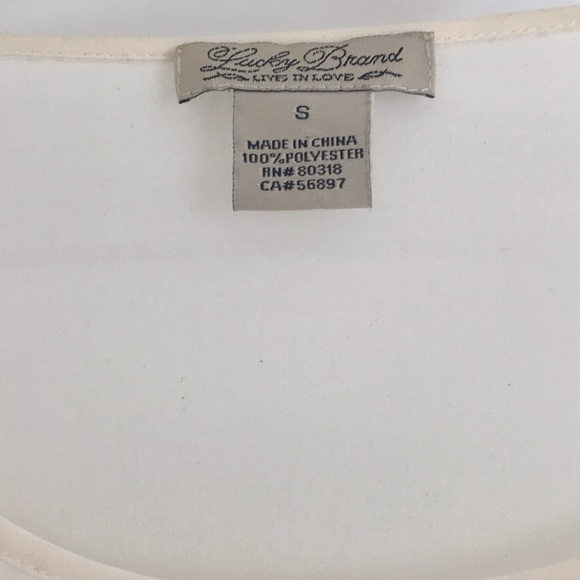 Lucky Brand Cream Lace Sheer Blouse - Picture 7 of 7